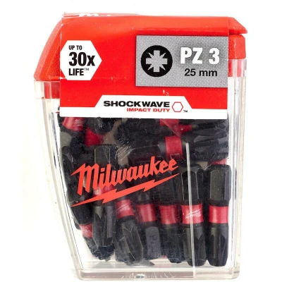 Afbeelding van Milwaukee Shockwave 25mm PZ3 (25 Stuks)