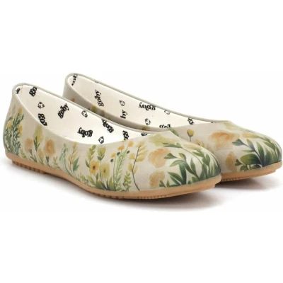 Afbeelding van GOBY Acacia Bloemen Ballerinas Flats Handmade