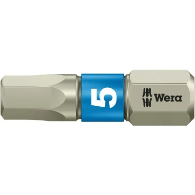 Afbeelding van Wera 1/4&quot; rvs inbus zeskant bit 5.0x25mm