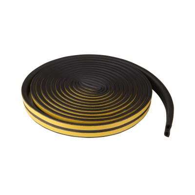 Afbeelding van Wovar Tochtstrip zwart Zelfklevende voor Kieren 4 tot 6 mm 7.5 Meter Tochtstrips deuren Tochtband Deurborstel deur
