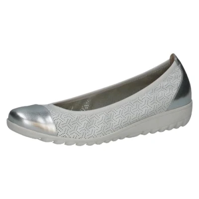 Afbeelding van Caprice Ballerina&#039;s, Dames, Maat: 37, White comb Leer