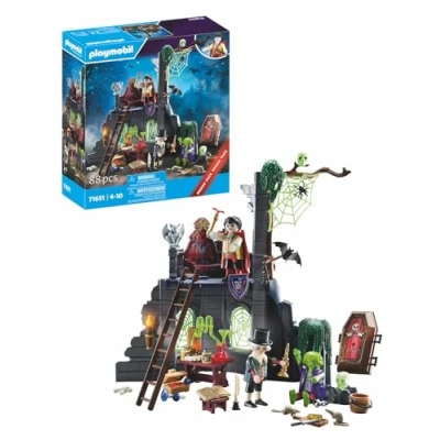 Image de PLAYMOBIL Pirates Promo Pack 71651 Ruine fantomatique, avec un château, trois figurines et de nombreux extras effrayants, jouet mystérieux pour enfants à partir 4 ans