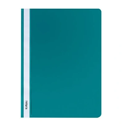 Afbeelding van Herlitz 975433 A4 mappen van PP met transparant deksel aan de voorkant, 10 stuks, rood turquoise