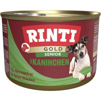 Afbeelding van 12x185g Gold Senior Konijn RINTI Hondenvoer nat