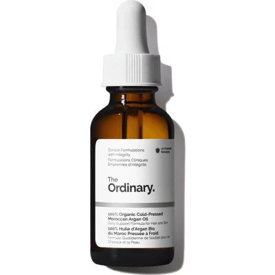Afbeelding van The Ordinary 100% Organic Cold Pressed Moroccan Argan Oil Huid En Haar Olie 30 Ml