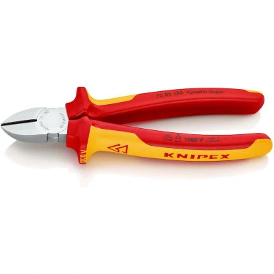 Afbeelding van Knipex 70 06 180 zijsnijtang verchr./comfort mm VDE