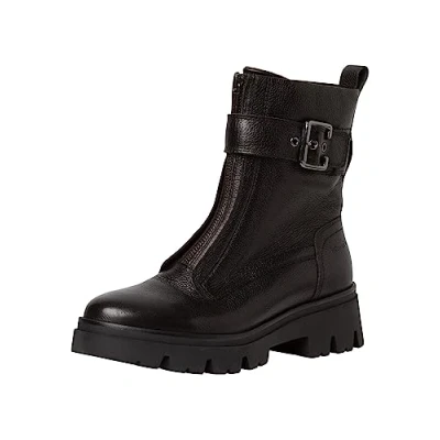 Afbeelding van Tamaris Comfort Cowboy/Bikerlaarsjes, Dames, Maat: 39, Black Leer