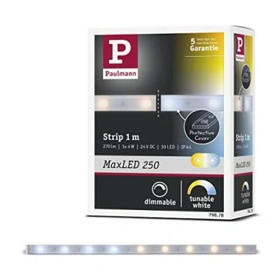 Afbeelding van Paulmann 79878 LED strip Met connector (male) 24 V 1 m Warmwit
