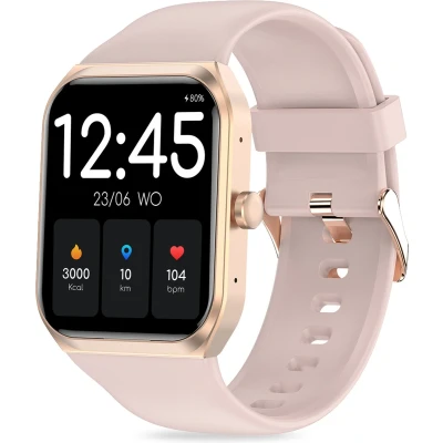 Afbeelding van FITAGE Smartwatch Smartwatches Stappenteller Sporthorloge Smart watch Activity Tracker Dames en Heren Roze