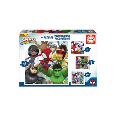 Afbeelding van EDUCA Puzzel Progressieve spidey &amp; vrienden