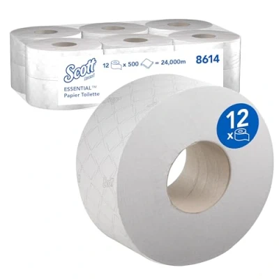 Afbeelding van Scott Toiletpapier essential jumbo 200m wit 8614
