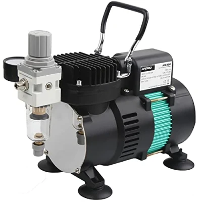 Afbeelding van Airgoo Premie Aibrush compressor met dubbele koelventilatoren AG 320