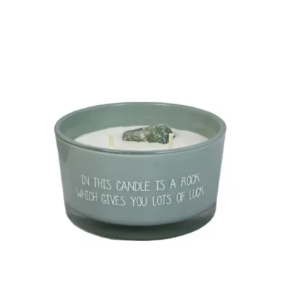 Afbeelding van MY FLAME Sojakaars met bergkristal Lots of luck Minty Bamboo