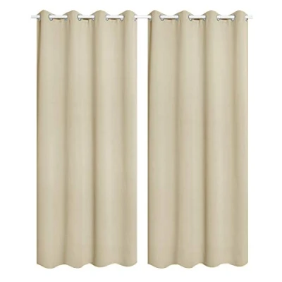 Afbeelding van WOLTU® VH5865sd 2 delige verduisteringsgordijnen, ondoorzichtig, decoratie, ramen, geïsoleerd, 135 x 245 cm, zandkleurig