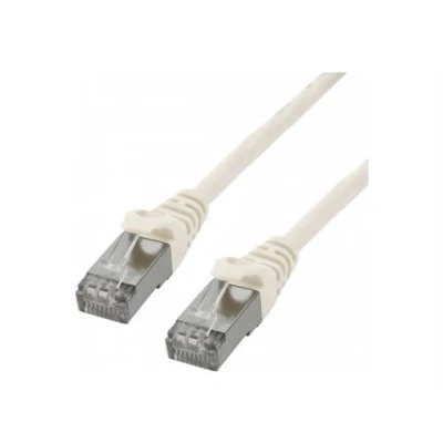 Image de MCL Cordon de raccordement RJ 45 (M) pour 5 m paire torsadée écrantée (F/UTP) CAT 6 sans crochet, bloqué blanc