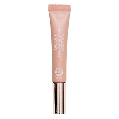 Afbeelding van GOSH SPF 15 getinte lippenbalsem I veganistische met nougatkleur (002) zachte en soepele lippen zonder lijm Glossy Booster geur hydraterende
