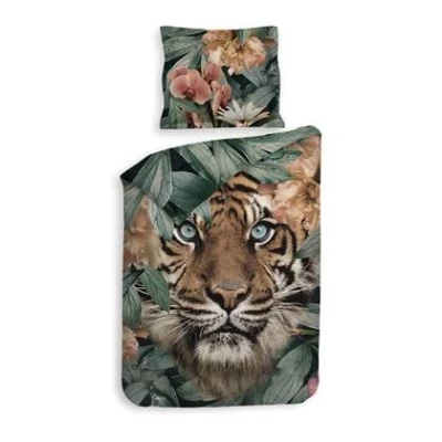 Afbeelding van Heckett Lane Dekbedovertrek Katoen Twill Lionel forest green 140x200/220cm 140x200/220