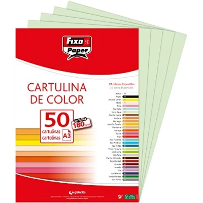 Afbeelding van Fixo Paper 11120320 karton, A3, 180 g, groen, 50 vellen