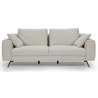 Afbeelding van 3 Zits Bank Beige Stof &amp; Metaal 217x92x84 cm Detroit Giga Meubel