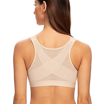 Afbeelding van MELENECA BH houding met voorsluiting voor dames zonder beugel, Beige, 100B