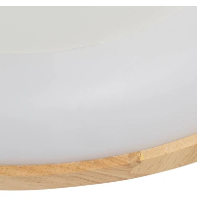 Afbeelding van Lucande LED plafondlamp CCT 1licht hout, polycarbonaat, ijzer H: 9.3 cm licht wit Inclusief lichtbron