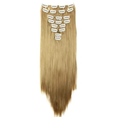 Afbeelding van PRETTYSHOPCE16 haarverlenging, XL, 60 cm, 7 stuks, haarverlengingen, hulp, natuurblond, cm