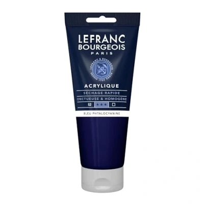 Image de Lefranc Bourgeois Acrylique Fine Tube 200ml Bleu Phtalocyanine