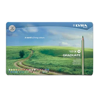 Afbeelding van Kredki Lyra Graduate Metal Box 36 kleuren