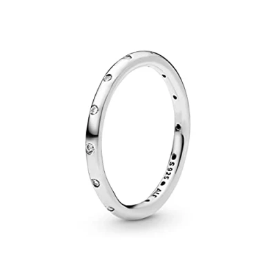 Afbeelding van Pandora Icons Zilveren armband met heldere zirkonia, 19, Witte Cubic Zirkonia