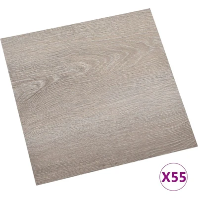 Afbeelding van Vloerplanken zelfklevend 55 st 5,11 m² PVC taupe
