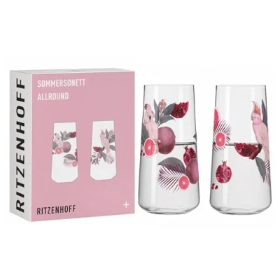 Afbeelding van RITZENHOFF 6151002 universele glazen, 600 ml, serie Sommersonett, kaketoe, Made in Germany