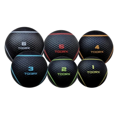 Afbeelding van Toorx Fitness Medicine Ball 1 6 kg Full Black Zwart Rubber