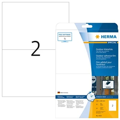 Afbeelding van Etiket HERMA 9535 210x148mm weerbestendig wit 20stuks