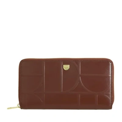 Afbeelding van DUDU Portafoglio Donna Grote RFID di Vera Pelle Stampata, Portafogli Zip Around con Porta Kaart e Cerniera Lampo a Giro Chocolate_Lila, Chocolade_Lila, 19,00