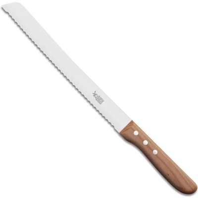 Afbeelding van Robert Herder Broodmes met Golf RVS Hochgeschliffen Lemmet 26 cm Heft Kersenhout
