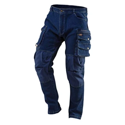Afbeelding van Neo Tools Denim werkbroek voor heren, zwart, maat XS tot 3XL, duurzame en universele met 2% elastaan, 98% katoen