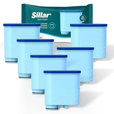 Afbeelding van SILLAR 6 x waterfilter voor Saeco en Philips koffiezetapparaten, compatibel met AquaClean CA6903/10 CA6903/22 CA6903 antikalkfilter, filterpatroon koffiemachines