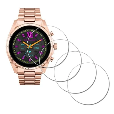Afbeelding van iDaPro Set van 4 displaybeschermfolie voor Michael Kors Gen 6 Bradshaw gehard glas, krasbestendig, luchtbelvrij, eenvoudige installatie