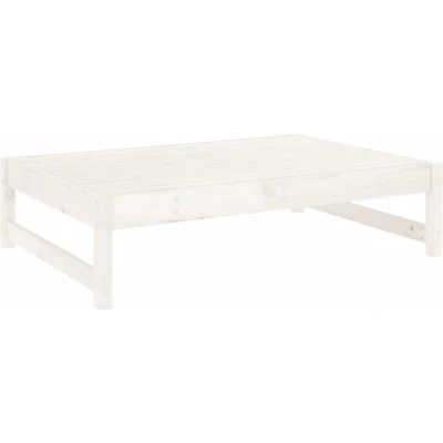Afbeelding van Tuinvoetenbank 120x80 cm massief grenenhout wit