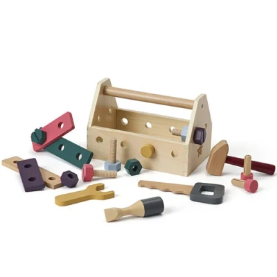 Afbeelding van kids concept houten gereedschapskist hub