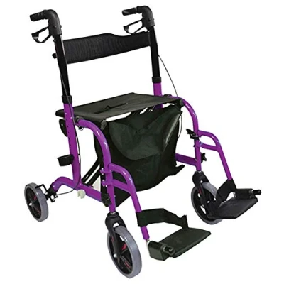Afbeelding van Aidapt Duo Deluxe: Rollator én Rolstoel Paars