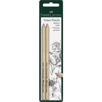 Afbeelding van gumpotlood Faber Castell Perfection 7056 2 stuks op blister