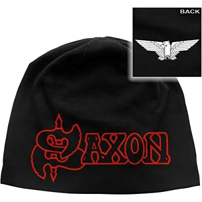 Afbeelding van Saxon Logo &amp; Eagle Beanie Muts Zwart