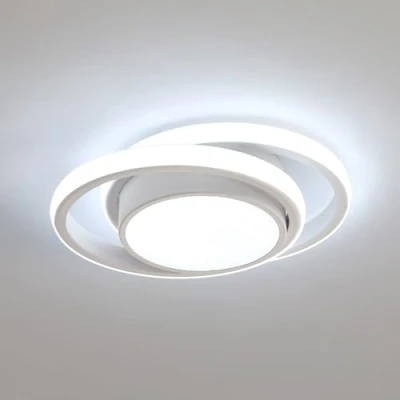 Afbeelding van Comely Led plafondlamp, 32 W, 2500 lm, koudwit, 6000 K, moderne plafondlamp voor slaapkamer, badkamer, keuken, hal