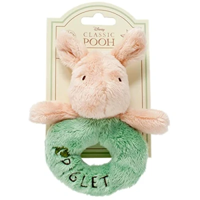 Afbeelding van Disney Pluche Rammelaar Piglet 13 cm