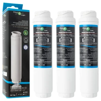 Afbeelding van FilterLogic FFL 110B 3 x waterfilter compatibel met SIEMENS Bosch NEFF vervangt UltraClarity 11034151 KSZ50UC0 filterpatroon voor Amerikaanse koelkast Ultra Clarity Water Filter