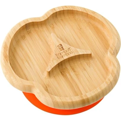 Afbeelding van bamboo Babybord met zuignap van bamboe Zuignapbord Voor kinderen en peuters Niet giftig bord natuurlijk babyvoeding die koel blijft de
