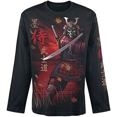 Afbeelding van Spiral Samurai shirt met lange mouwen zwart, zwart.