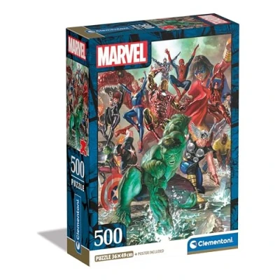 Afbeelding van Clementoni Puzzel 500 Stukjes Compacte doos Marvel Voor Volwassenen en Kinderen 14 99 jaar