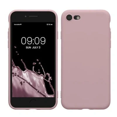 Afbeelding van kwmobile telefoonhoesje geschikt voor Apple iPhone SE (2022) / (2020) 8 7 Hoesje smartphone Precisie camera uitsnede In mauve